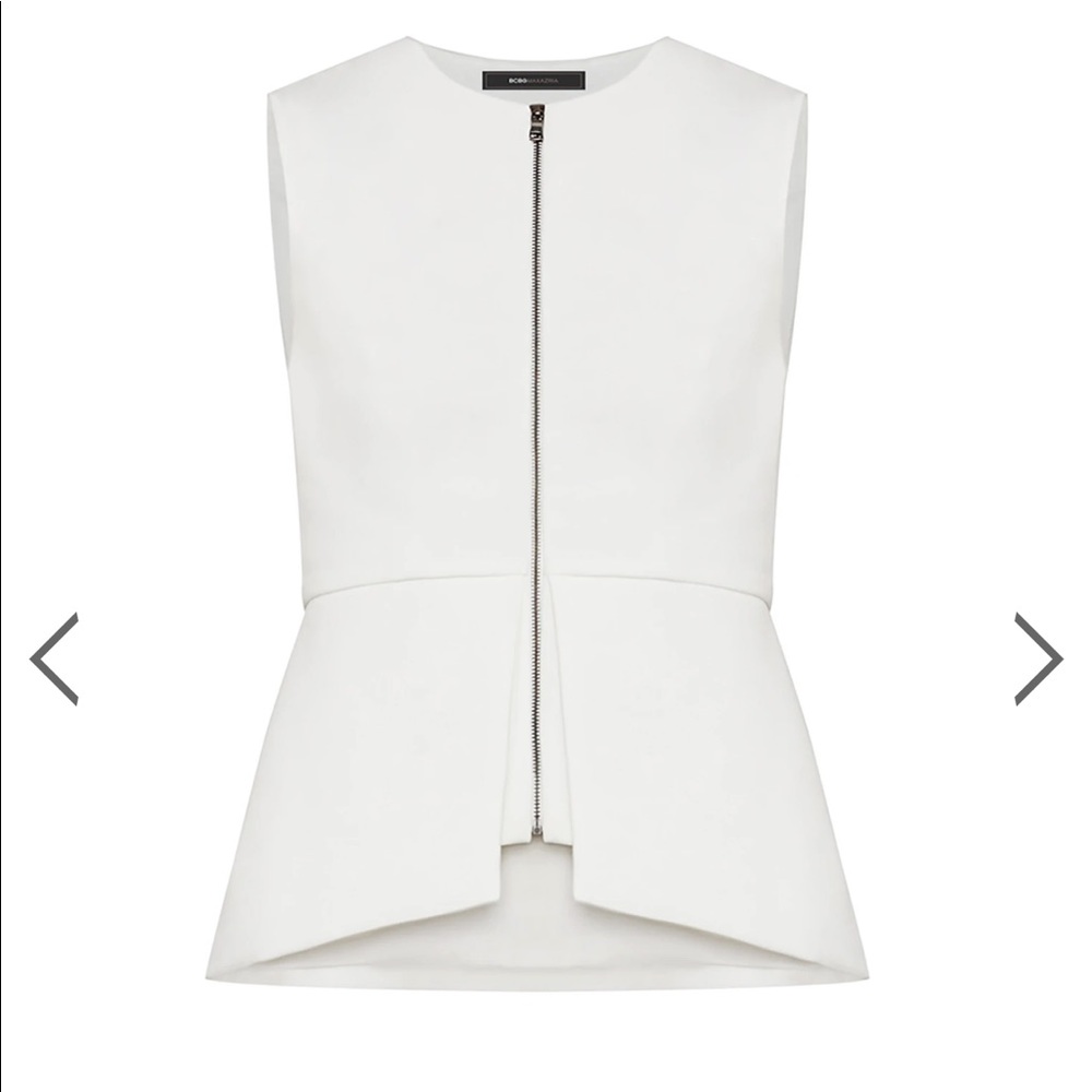 NWT BCBG Maxazria Abrielle Sleeveless Peplum Top